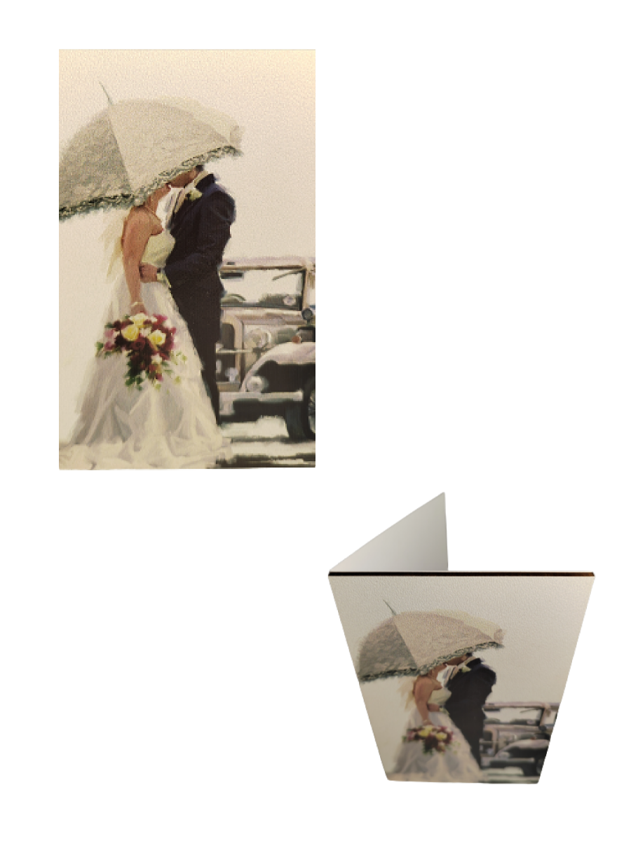 картинка Открытка "Свадьба. Под зонтом" от магазина Апилка