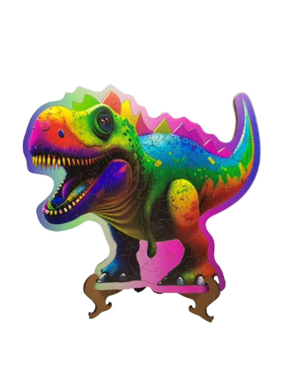 картинка Фигурный пазл "Динозавр-2" на подставке от магазина Апилка