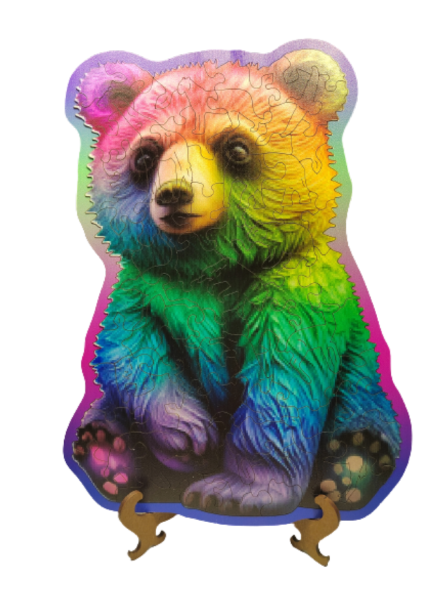 картинка Фигурный пазл "Медведь" на подставке от магазина Апилка