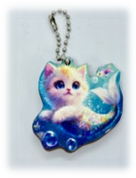 Брелок двухсторонний на цепочке (прямая печать по дереву).